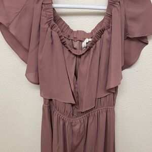 Elegant Mauve Wedding Dress